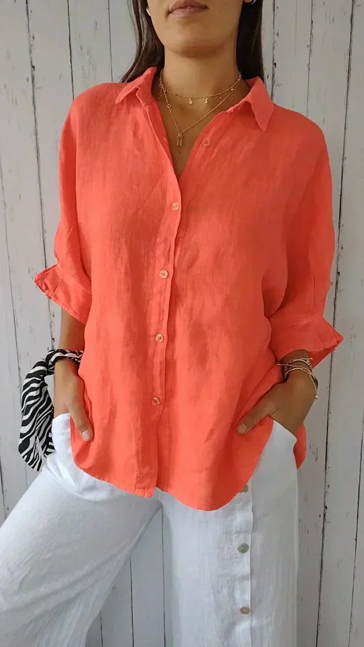 Madison - Blusa elegante intemporal com casa dos botões