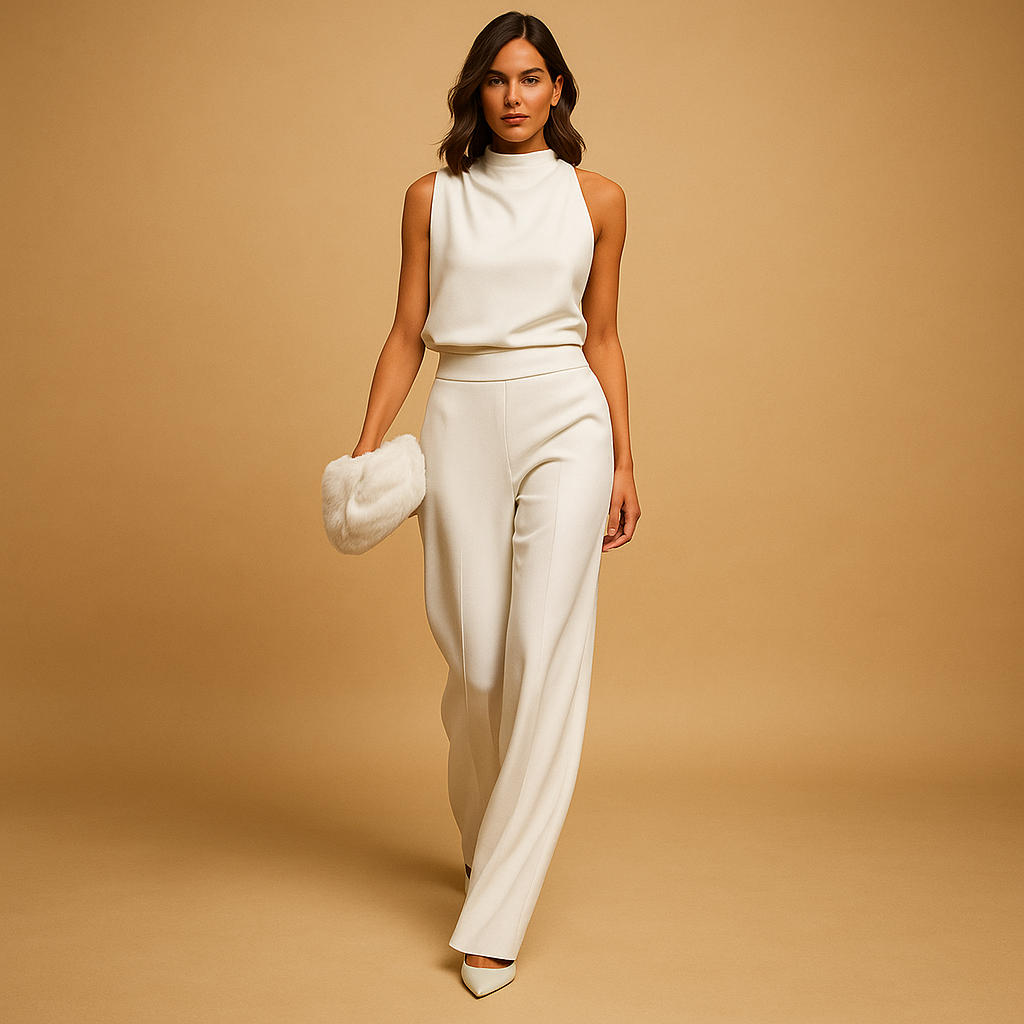 Ruffa – Chic Dame Jumpsuit med Halterneck
