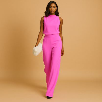 Ruffa – Chic Dame Jumpsuit med Halterneck