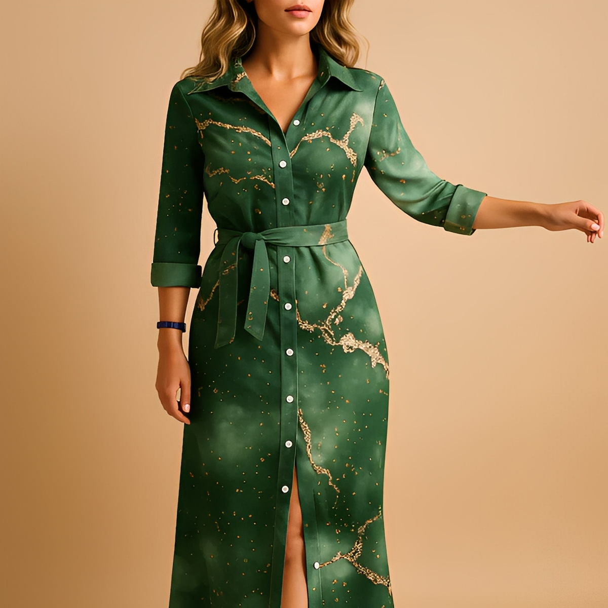 Analyn - Vestido longo tendência para mulheres