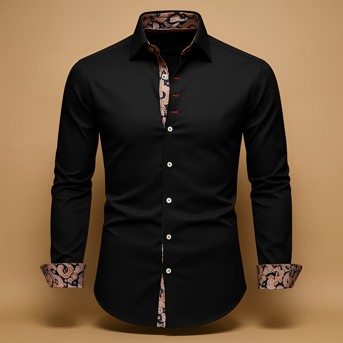 Arnolde - Camisa clássica e robusta de manga comprida