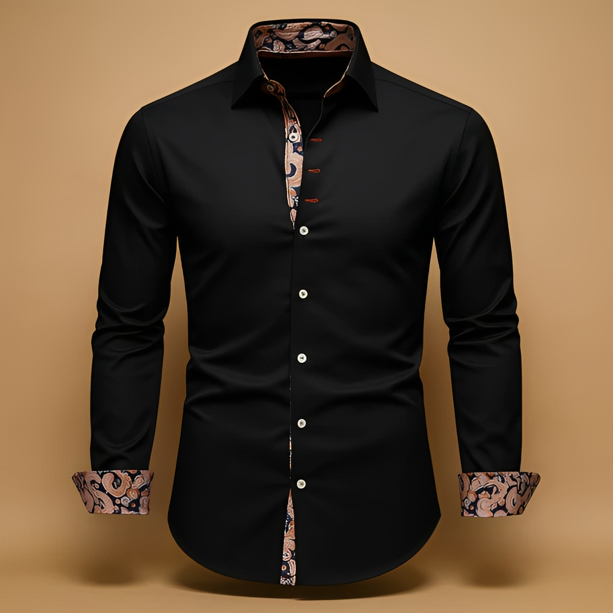 Arnolde - Camisa clássica e robusta de manga comprida