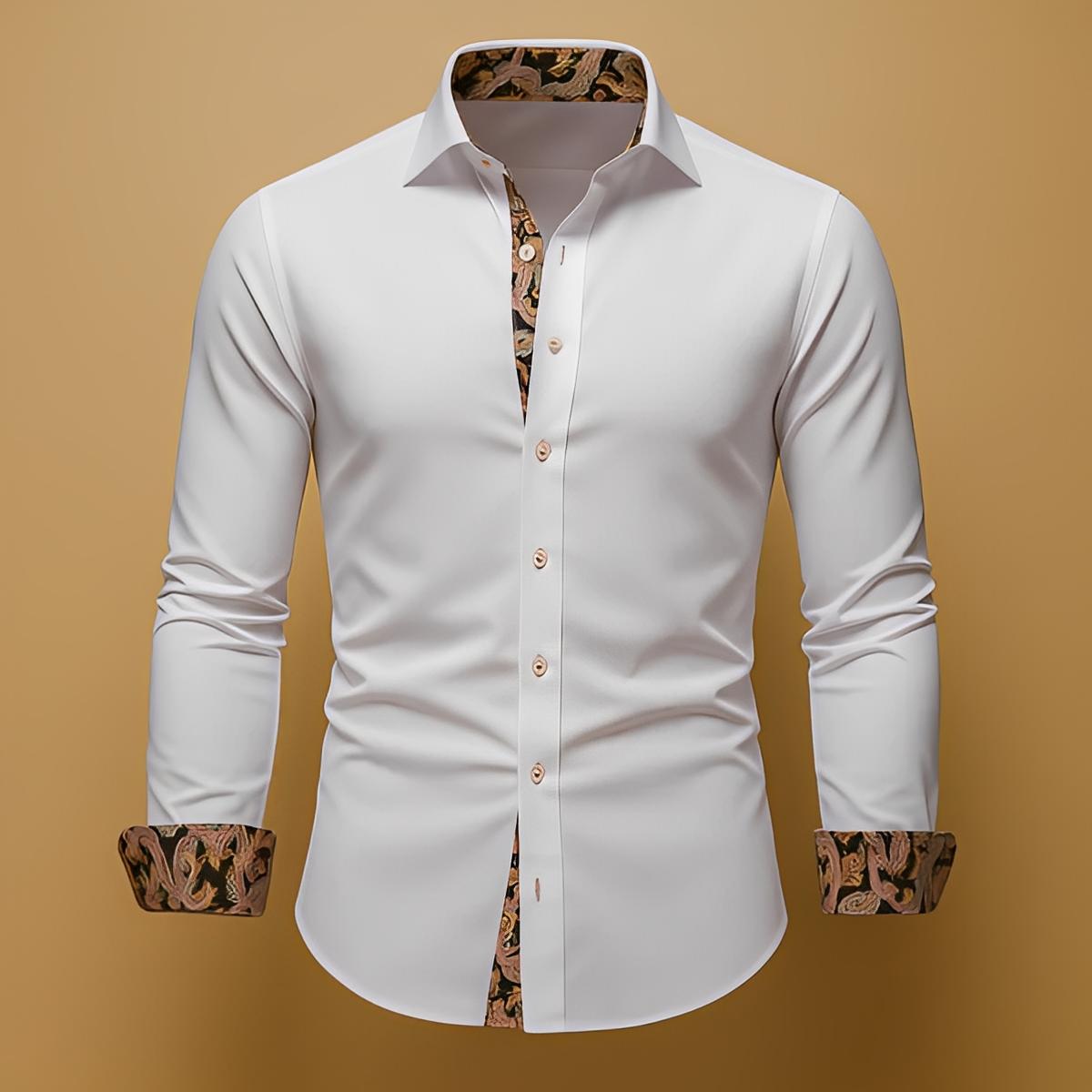 Arnolde - Camisa clássica e robusta de manga comprida