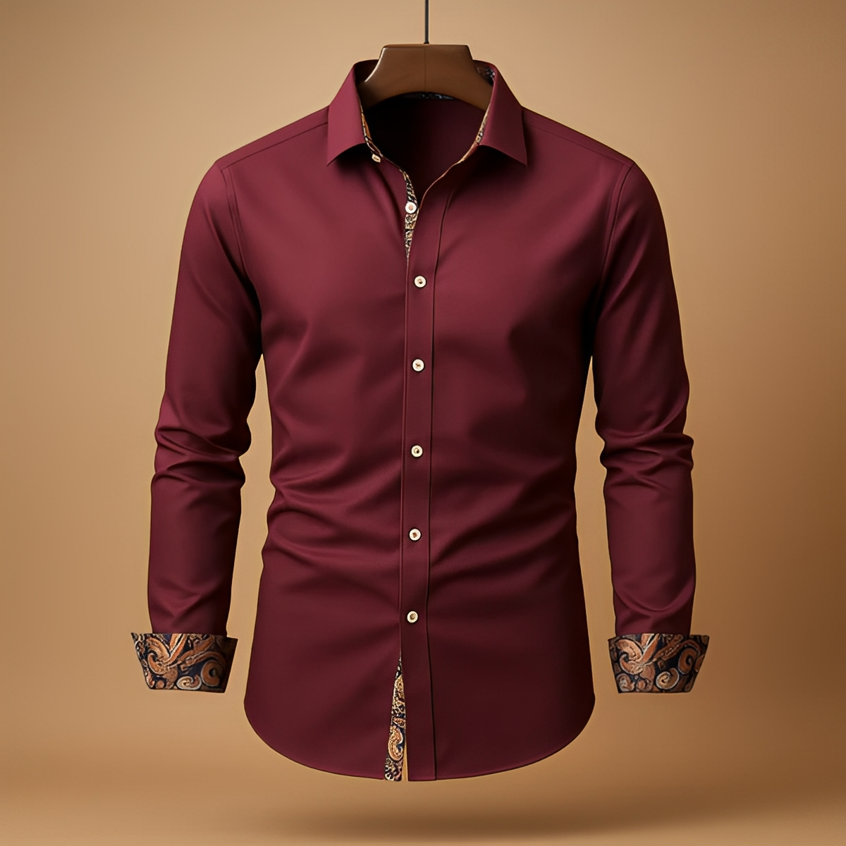 Arnolde - Camisa clássica e robusta de manga comprida
