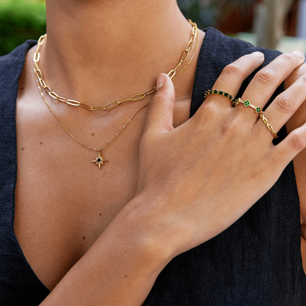 Mara – Colar clip dourado