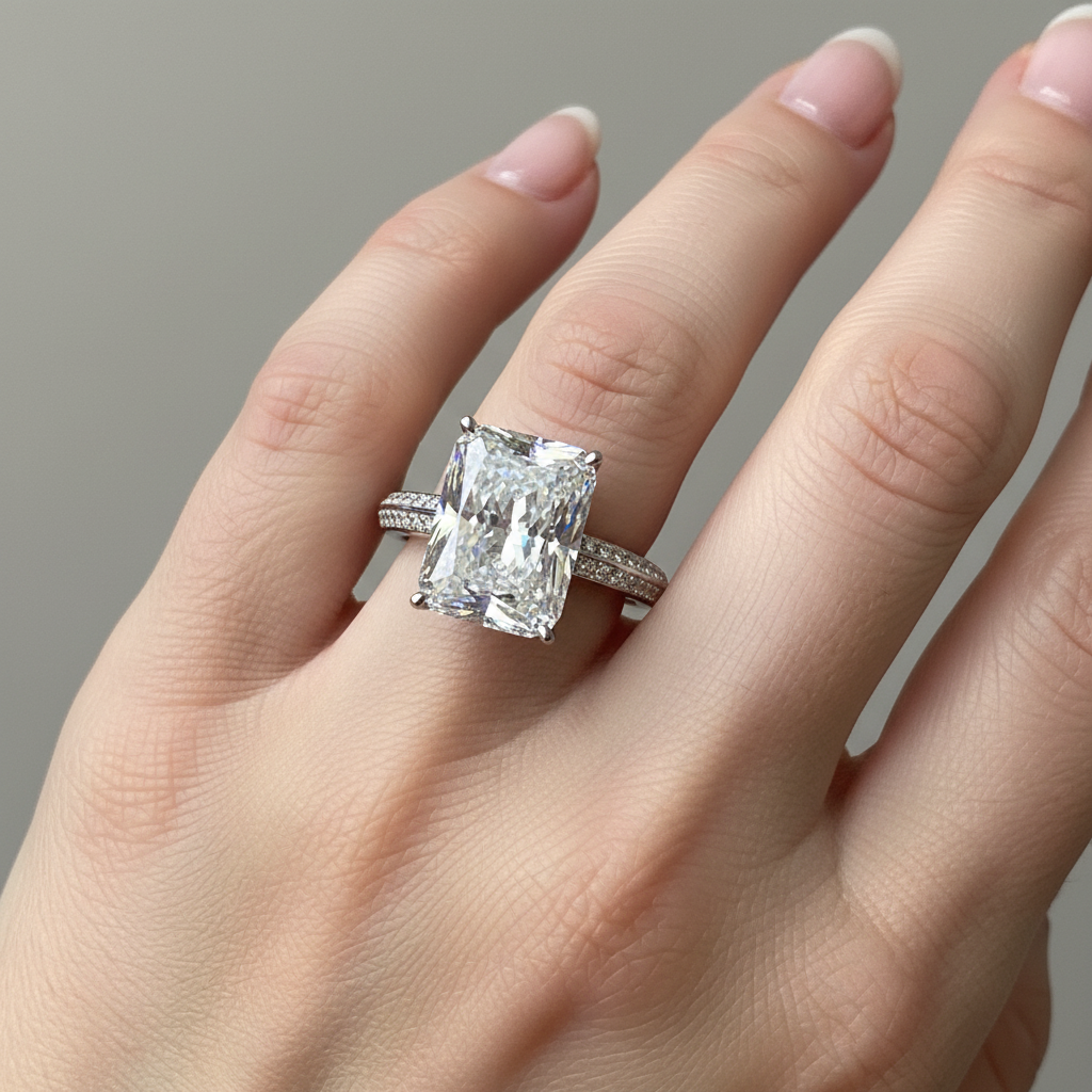 Jade – Bague de grande tamanho ao design brilhante