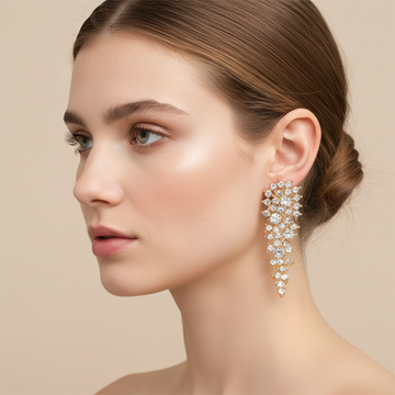 Eloise – Brincos clip com strass sem perfuração