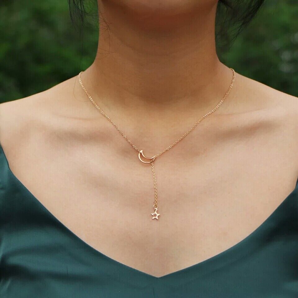 Lua e estrela - Colar estilo Lariat