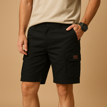 Bermuda Cargo Masculina – Calções Confortáveis com Bolsos para Lazer, Verão & Dia a Dia