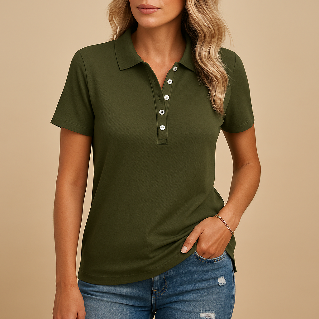 Shene – Polo Chic com Corte Ajustado e Design Moderno
