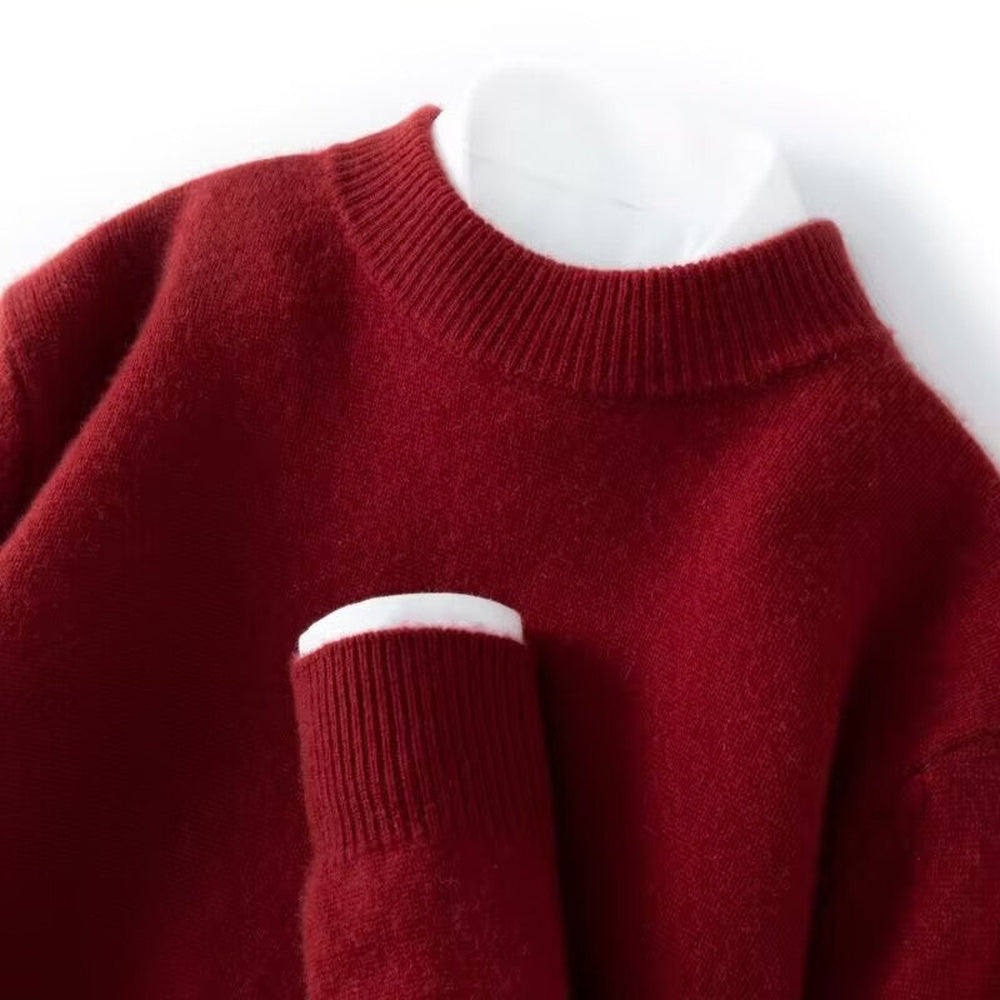 Wayne - Pullover retro grosso para homens
