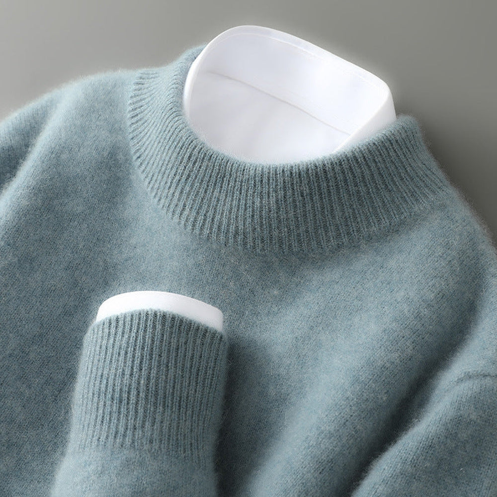 Wayne - Pullover retro grosso para homens