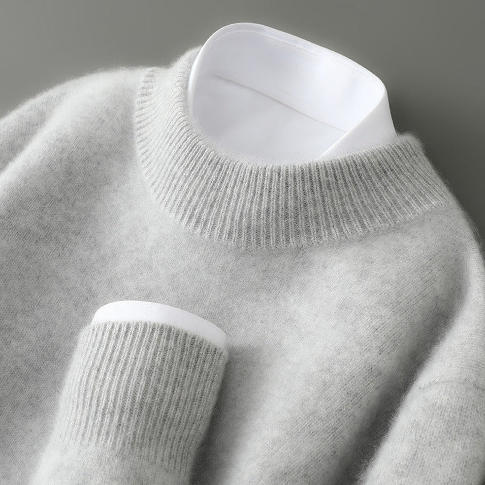 Wayne - Pullover retro grosso para homens