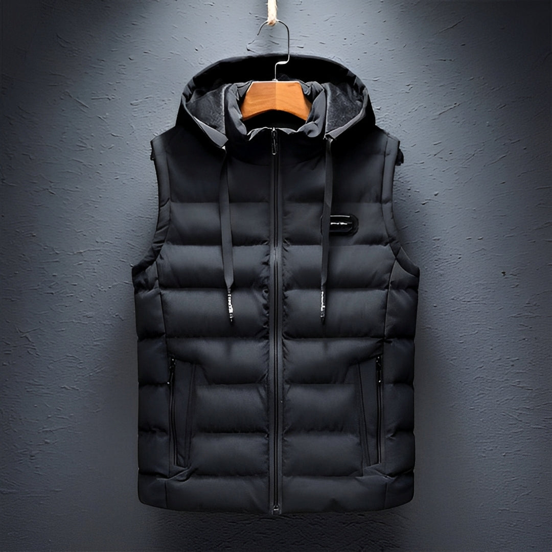 Ariston - Colete de inverno com capuz para homem