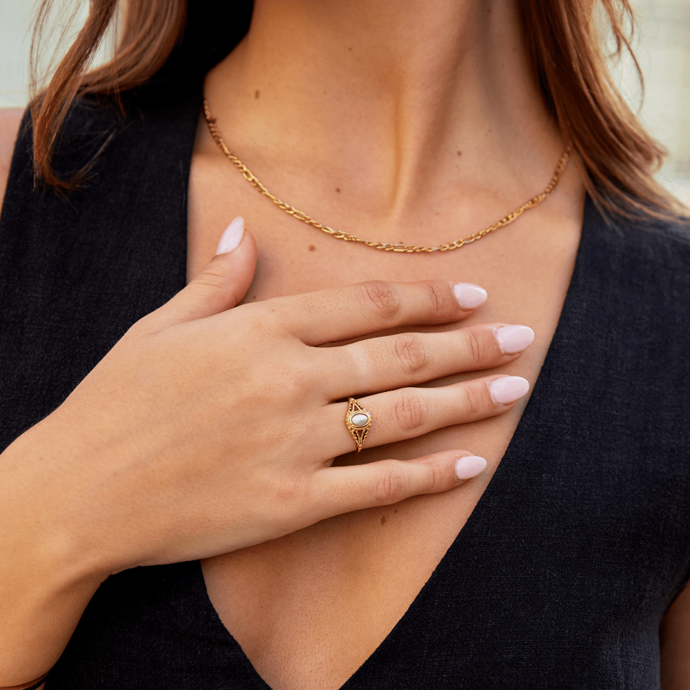 Ophelia – Bague de Perlas Vintage Royal